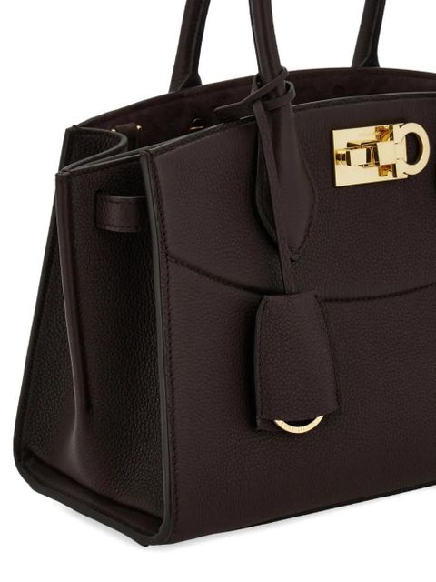 Ferragamo hardware satchel cross body bag - Brown