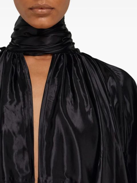 Ferragamo satin mini dress - Black