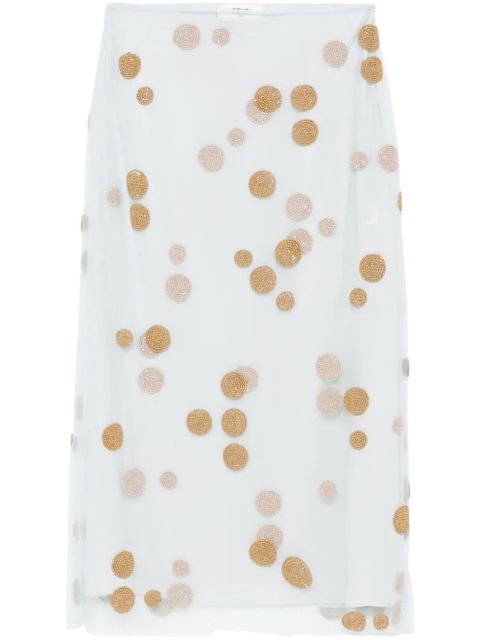 FENDI bead-embellished tulle midi skirt - Blue - zdjęcie produktu nr 1