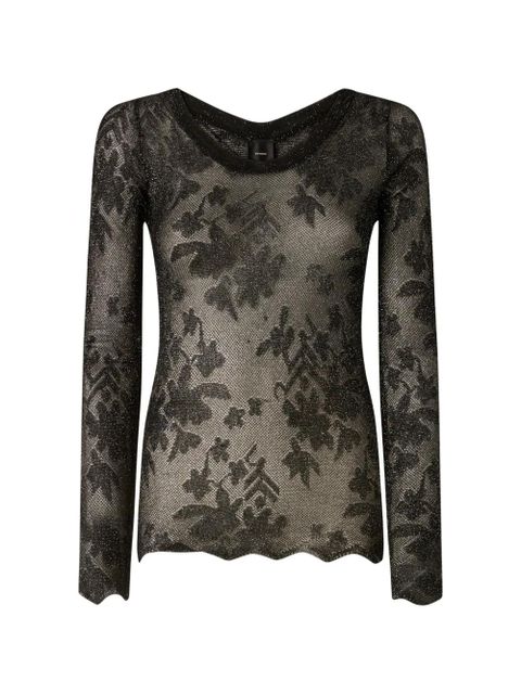 PINKO Monsone round-neck top - Black - zdjęcie produktu nr 1