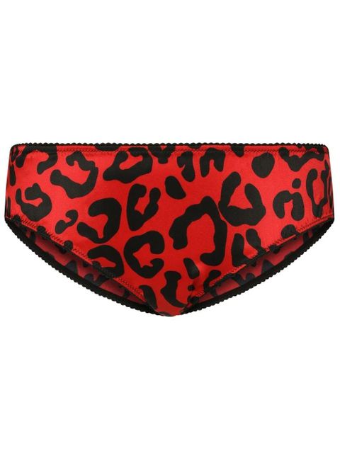 Dolce & Gabbana leopard-print briefs - Red - zdjęcie produktu nr 1