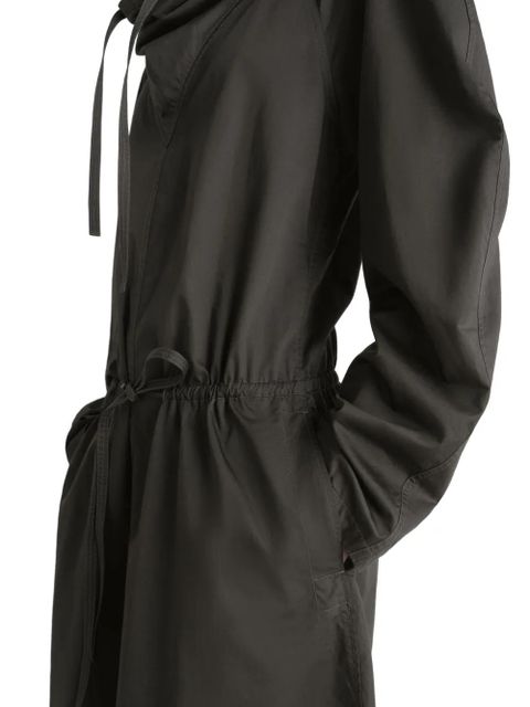 LEMAIRE Vareuse raglan-sleeve drawstring midi dress - Brown