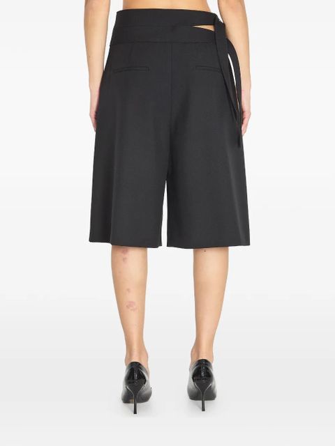 Chloé double-belt pleated shorts - Black