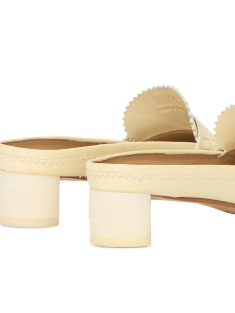 MM6 Maison Margiela penny leather slippers - Neutrals