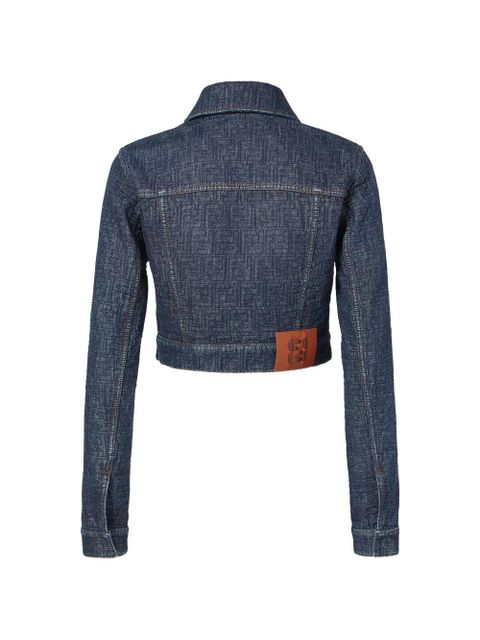 FENDI monogram crop jacket - Blue - zdjęcie produktu nr 2