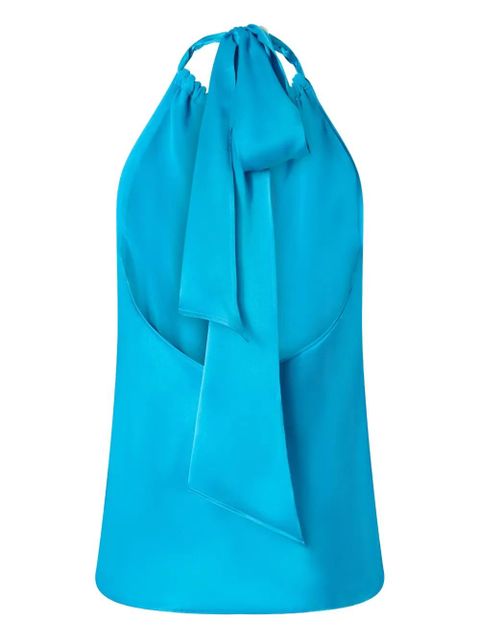 PINKO tie-neck halter blouse - Blue - zdjęcie produktu nr 1