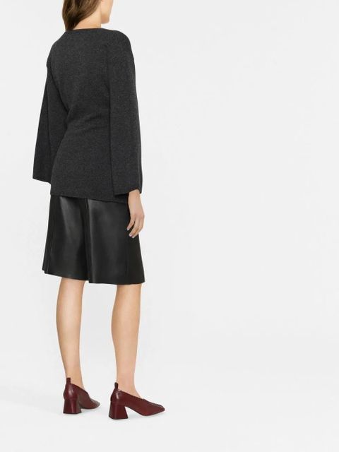 TOTEME round-neck wide-sleeve jumper - Grey