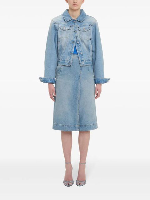 Victoria Beckham padded denim jacket - Blue - zdjęcie produktu nr 2