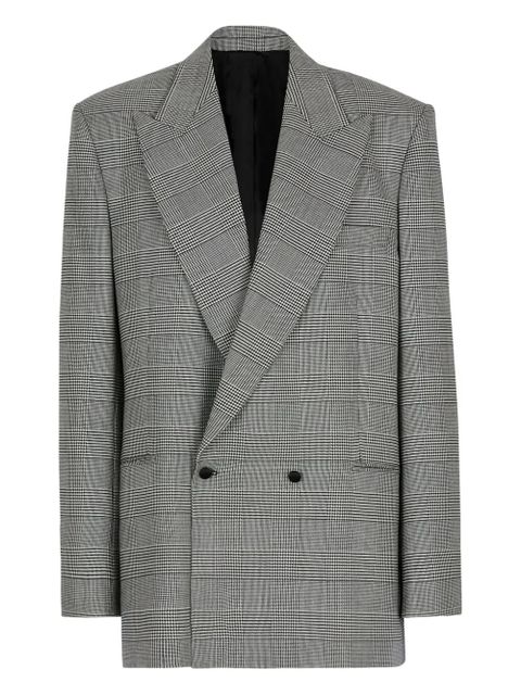 Balmain Prince of Wales-check button blazer - Grey - zdjęcie produktu nr 1