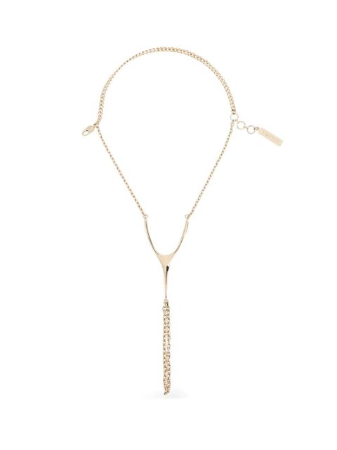 Alexander McQueen wishbone-plaque chain hand bracelet - Gold - zdjęcie produktu nr 1