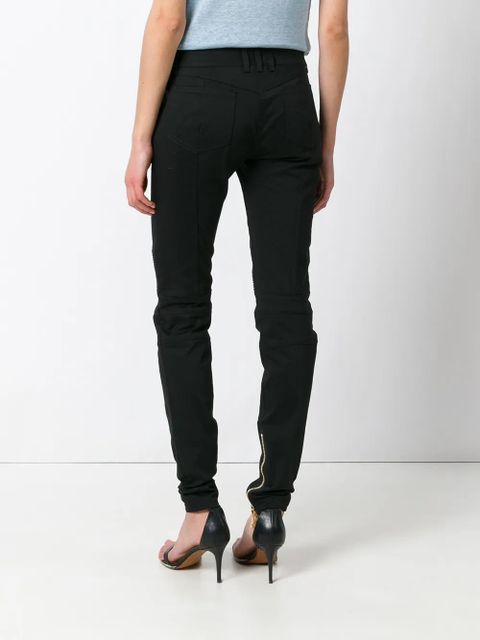Balmain skinny biker trousers - Black