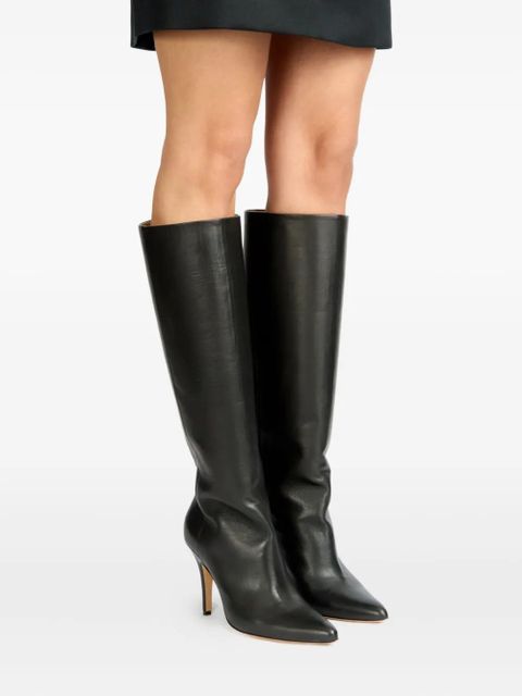 MM6 Maison Margiela leather knee-high boots - Black