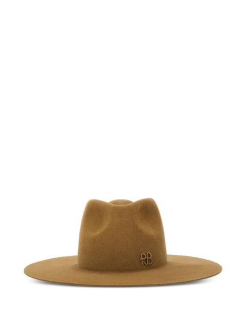 Ruslan Baginskiy logo-detail felt fedora hat - Brown - zdjęcie produktu nr 1