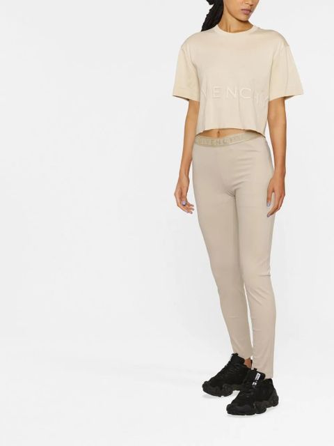 Givenchy logo-print stretch leggings - Neutrals - zdjęcie produktu nr 2