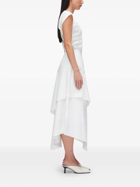 3.1 Phillip Lim floral ruffled midi skirt - White