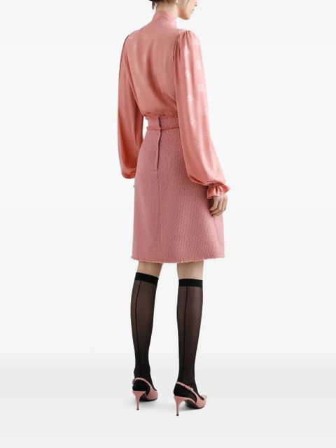 Dolce & Gabbana DNA front slit skirt - Pink