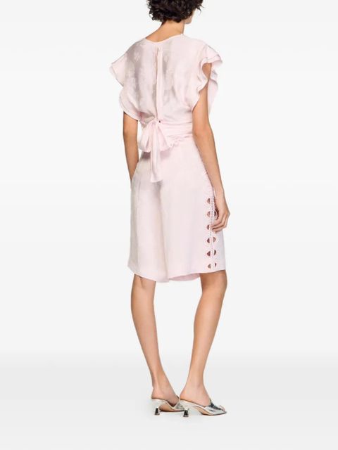 SANDRO floral jacquard bermuda shorts - Pink