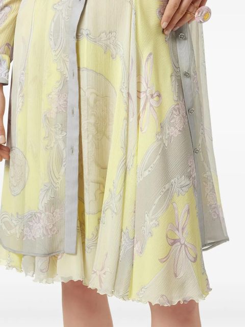 Versace Cameo silk midi skirt - Yellow