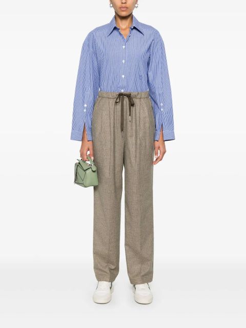 PINKO logo-embroidered shirt - Blue - zdjęcie produktu nr 2