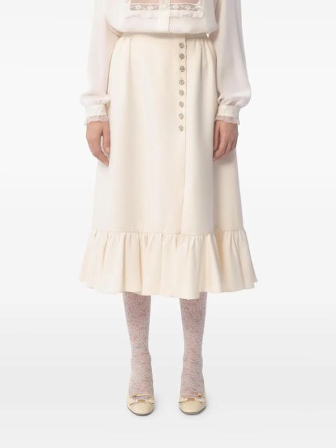 Valentino Garavani crepe midi skirt - Neutrals