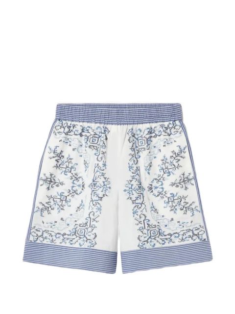 Claudie Pierlot striped-waistband patterned shorts - White - zdjęcie produktu nr 1