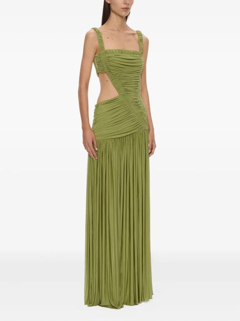 Christopher Esber Orion Separation cut-out ruched gown - Green - zdjęcie produktu nr 2