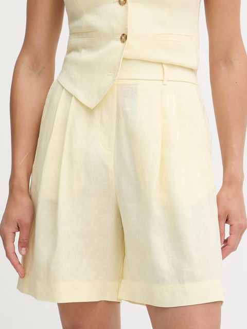 United Colors of Benetton szorty damskie lniane - zdjęcie produktu nr 1