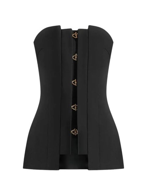 Manière De Voir Viviane clasp-detail bandeau top - Black - zdjęcie produktu nr 1