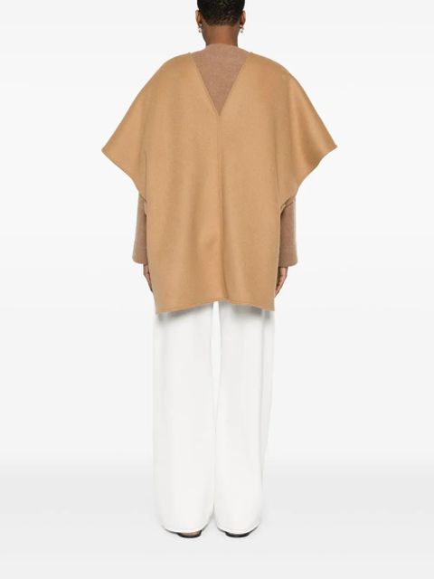 Moncler wool-blend poncho - Brown