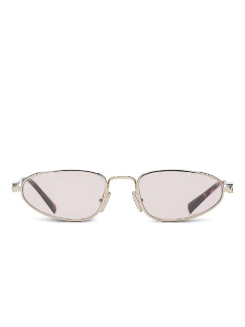 Miu Miu Eyewear oval-frame metal sunglasses - Pink - zdjęcie produktu nr 1