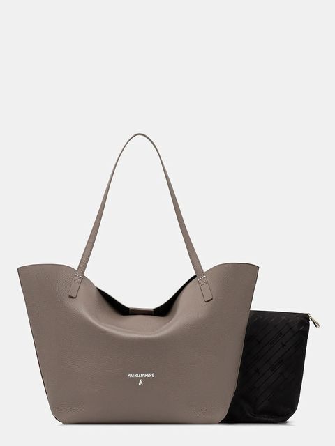 Patrizia Pepe torebka skórzana kolor granatowy 2B0130 L148