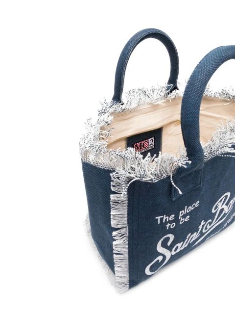 MC2 Saint Barth Vanity canvas beach bag - Blue