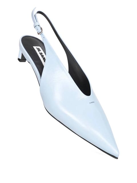 Jil Sander adjustable strap pointed pumps - Blue