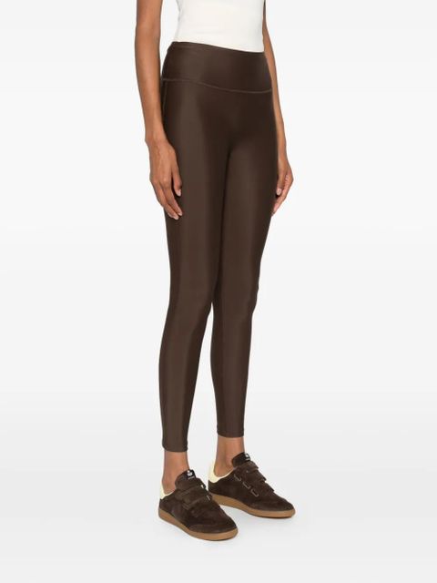 Maje high-waisted leggings - Brown