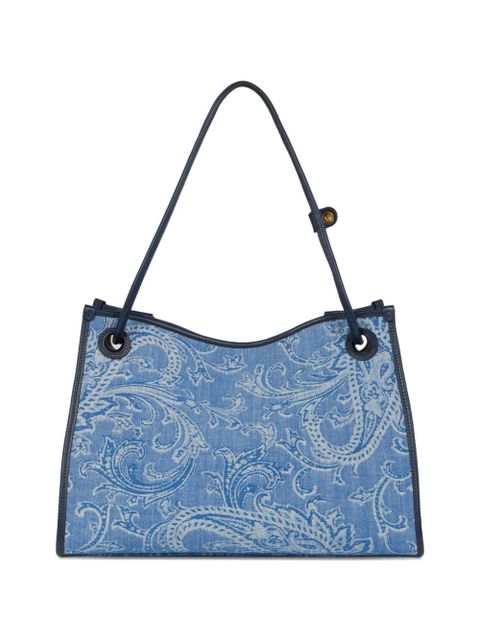 ETRO jacquard denim medium tote bag - Blue - zdjęcie produktu nr 2