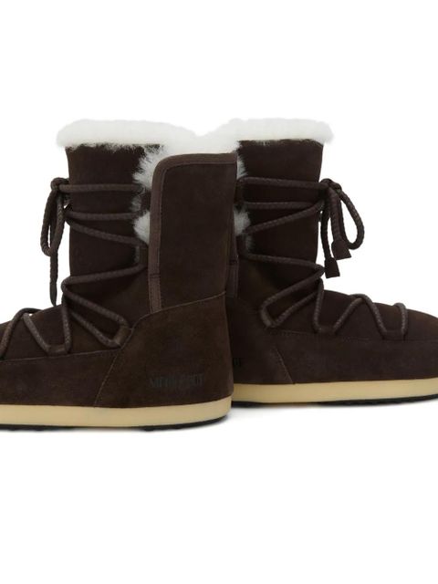 Moon Boot EVX lace-up shearling boots - Brown
