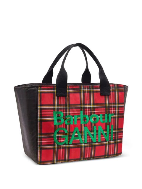 GANNI x Barbour tartan tote bag - Red - zdjęcie produktu nr 1