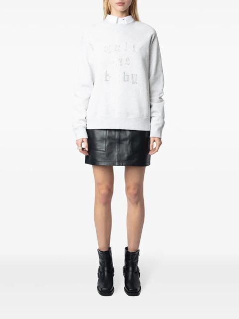 Zadig&Voltaire rhinestone-embellished sweatshirt - Grey - zdjęcie produktu nr 2