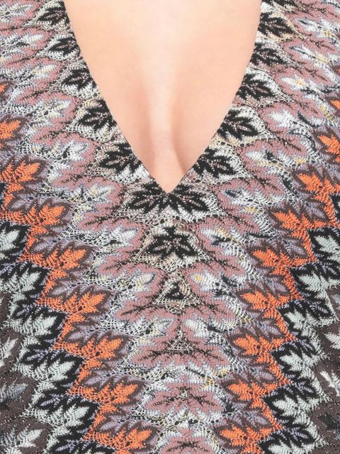 Missoni V-neck patterned dress - Blue