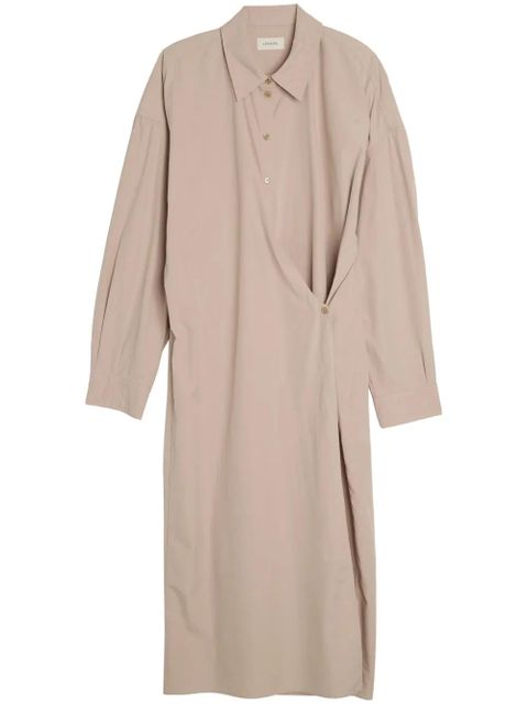 LEMAIRE classic-collar wrap midi dress - Neutrals - zdjęcie produktu nr 1