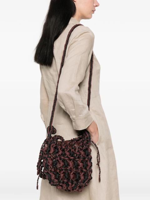 Alysi knot-detail bucket bag - Red - zdjęcie produktu nr 2