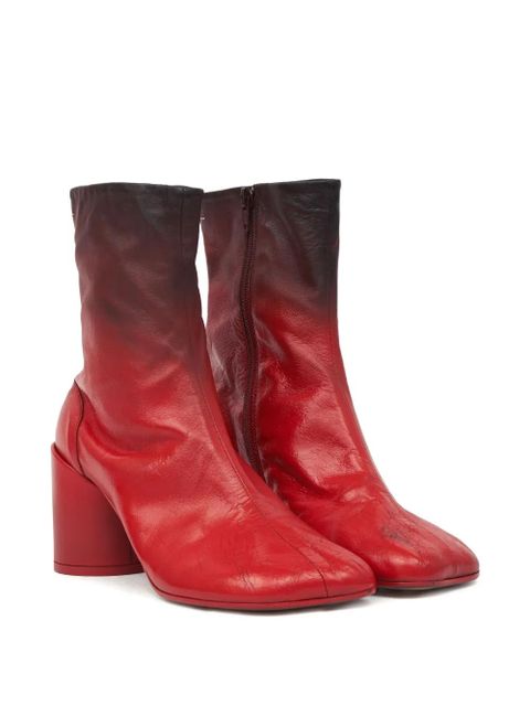 MM6 Maison Margiela leather ankle boots - Red - zdjęcie produktu nr 2