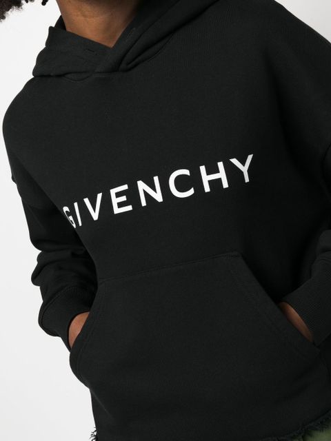 Givenchy cotton logo-print hoodie - Black
