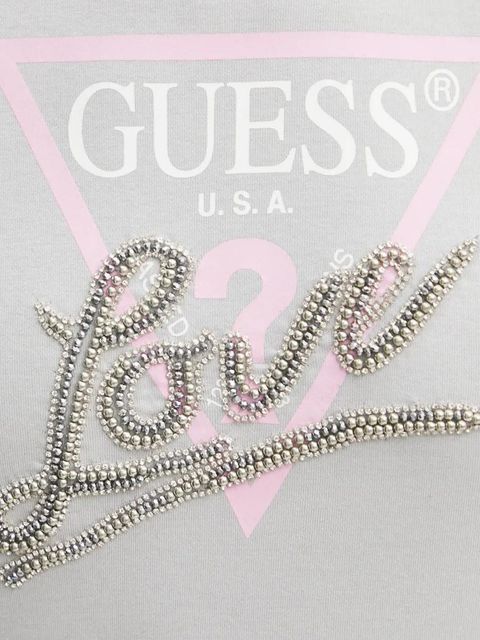 Guess bluza damska kolor szary z aplikacją W5RQ04 KB683