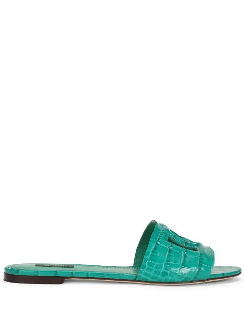 Dolce & Gabbana DG Millennials leather sandals - Green - zdjęcie produktu nr 1