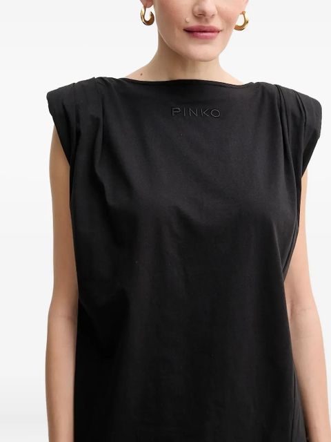 PINKO padded-shoulder T-shirt dress - Black