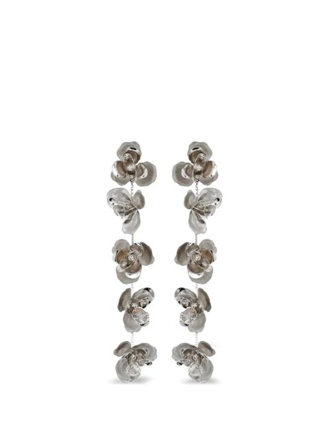 Jennifer Behr Larena floral drop earrings - Silver - zdjęcie produktu nr 1