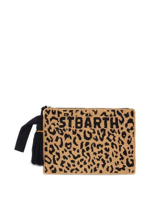 MC2 Saint Barth beaded leopard-print clutch bag - Neutrals - zdjęcie produktu nr 2