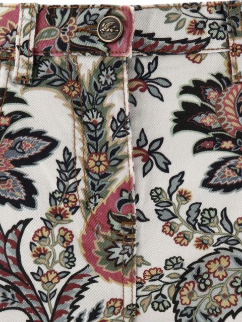 ETRO paisley-print straight-leg jeans - White