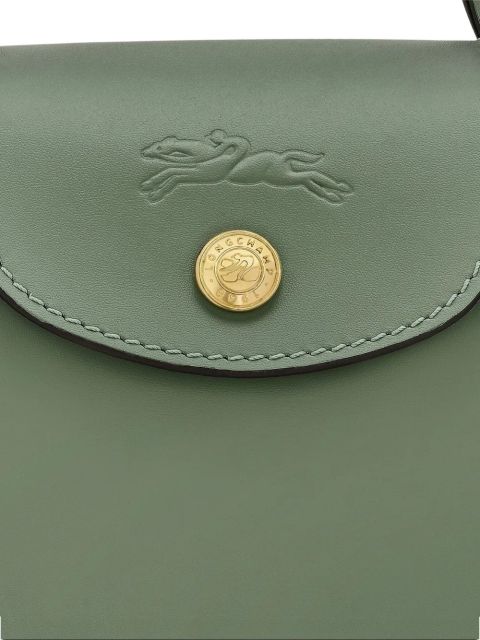 Longchamp Le Pliage leather top-handle bag - Green
